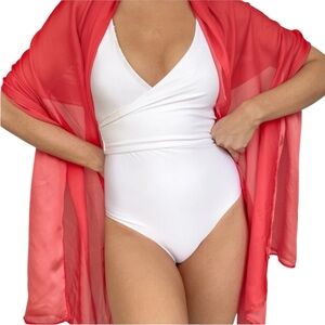 Baiia Swim NWT Cosmopolitan Red 78 x 38” Sarong Wrap Beach Cover Up